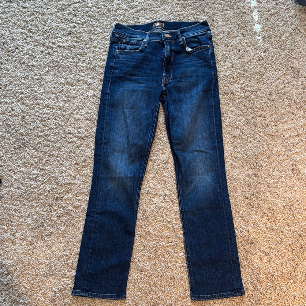 Mother The Mid Rise Dazzler Ankle Women's Blue Jeans